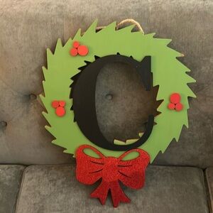 Letter C - Holiday wooden decor
